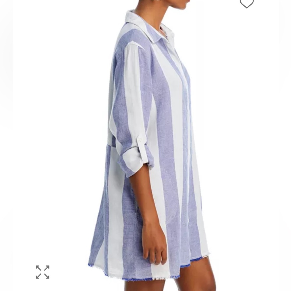 Tommy Bahama Blue and White Striped Shirt - Picture 3 of 8